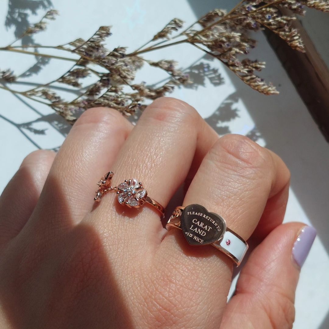 Seventeen Fallin' Flower rings