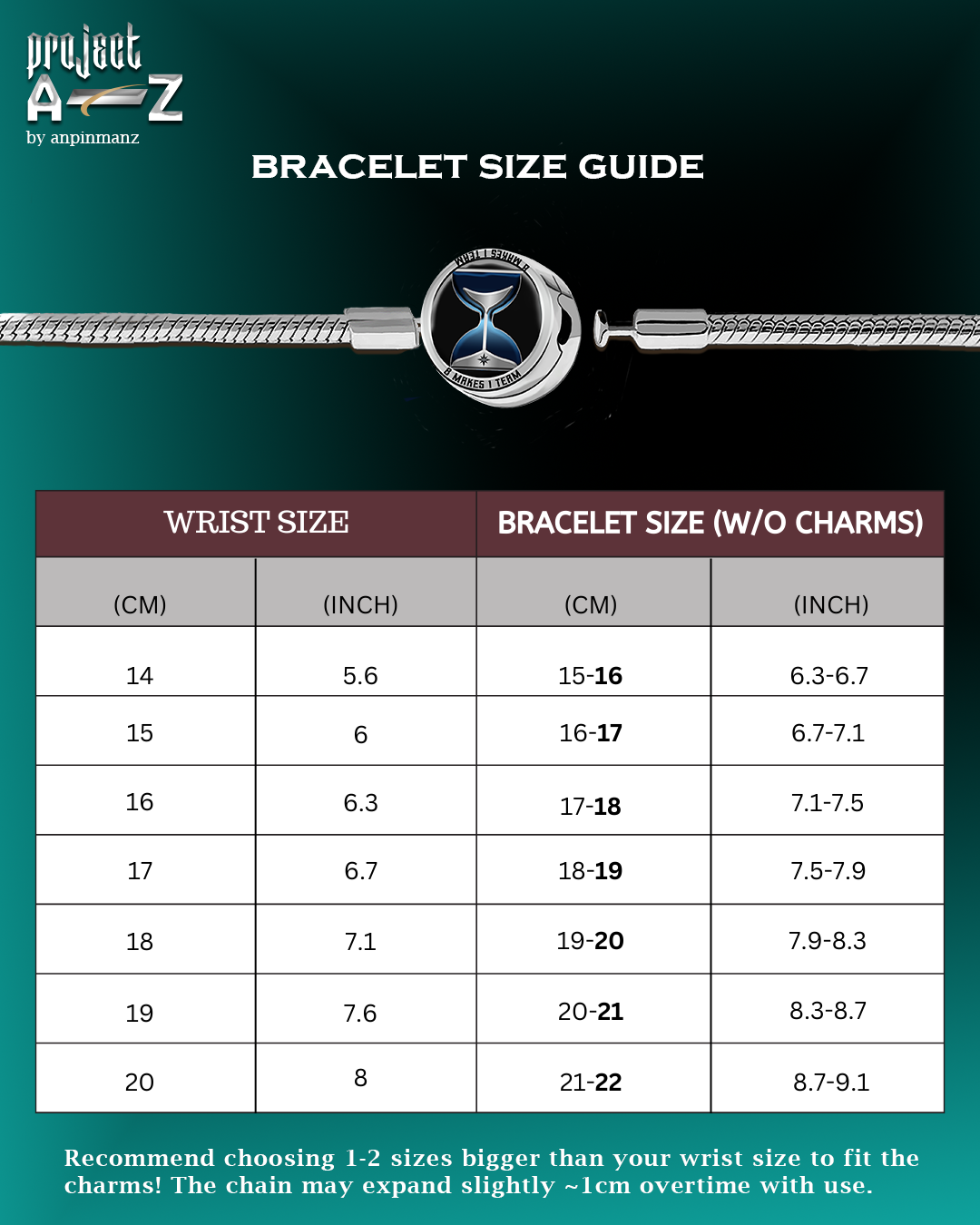 Ateez PROJECT A-Z clasp bracelet