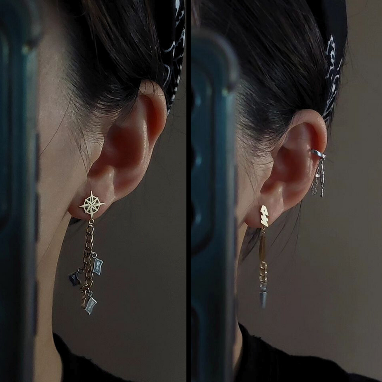 Ateez earrings SILVER/GOLD