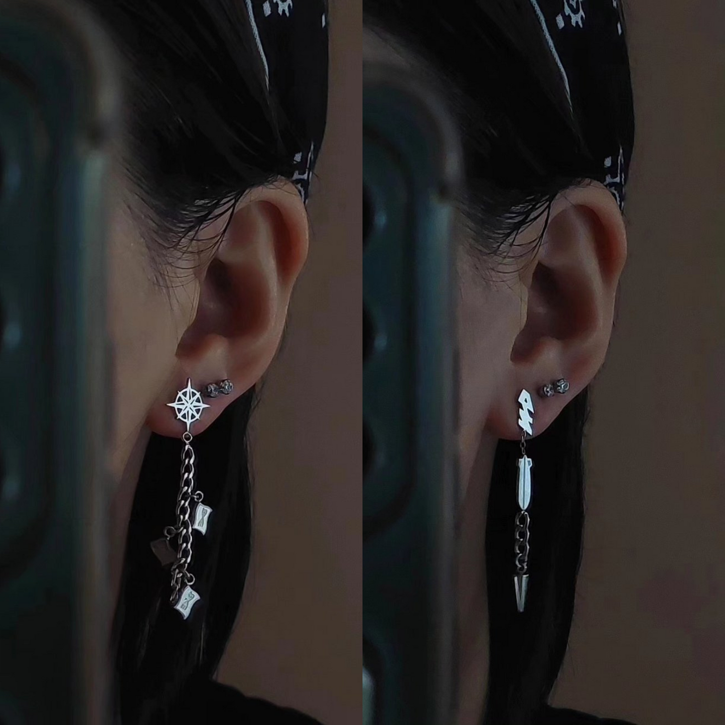 Ateez earrings SILVER/GOLD