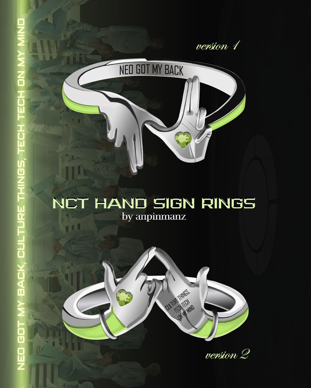PREORDER: NCT hand sign rings