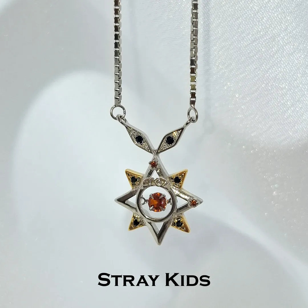 SKZ & Ateez dancing gem necklaces