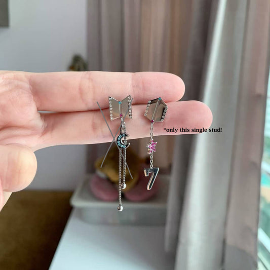 Purple group galaxy earring (single piece)