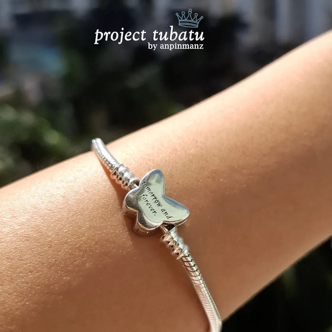 Project Tubatu butterfly clasp bracelet