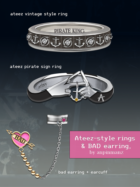 Ateez-themed jewelry (preorder)