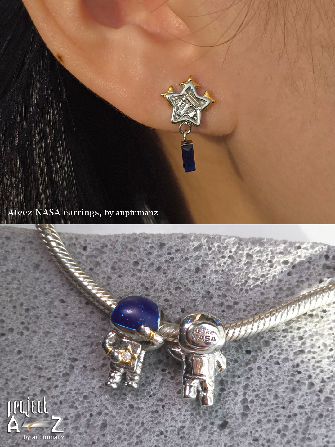 Ateez NASA earrings/charm