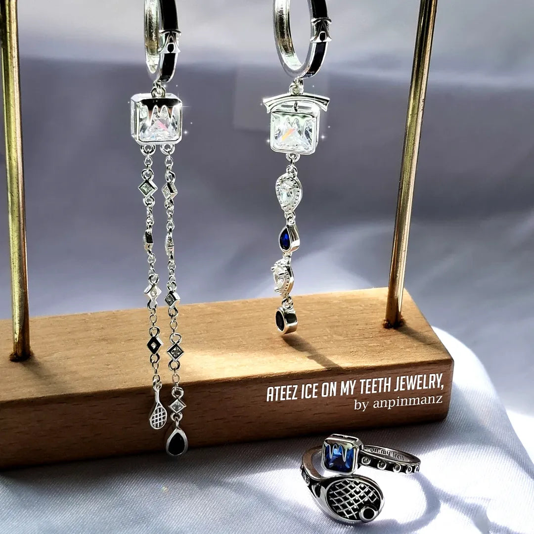 Ateez Ice On My Teeth earrings/ring
