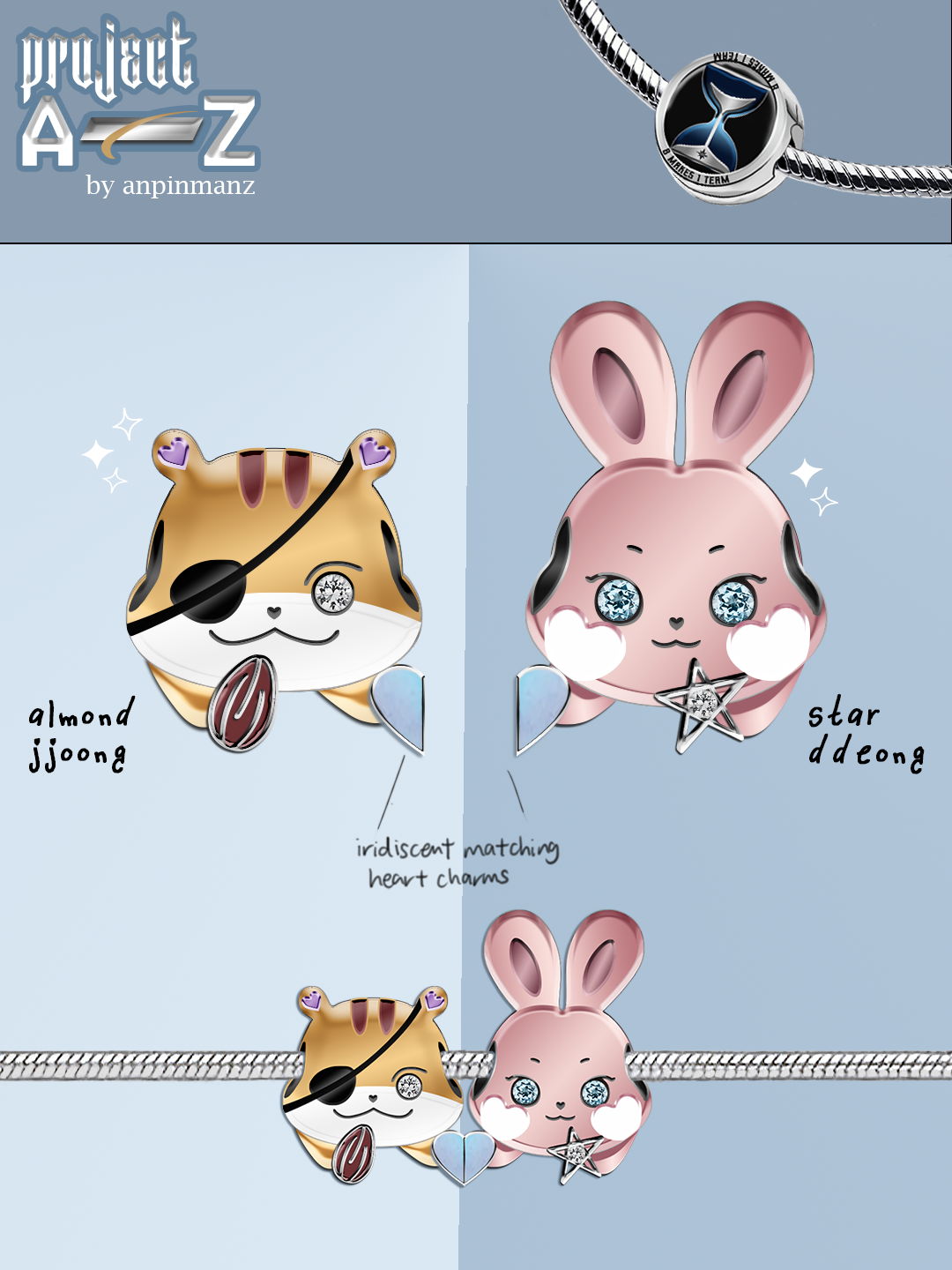 Aniteez PROJECT A-Z charms (preorder)
